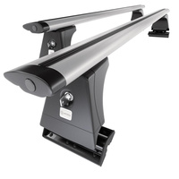 Barre portatutto in alluminio compatibili con BMW 5 F10 Berlina (2010-2017) - con punti di fissaggio di serie - portapacchi auto colore argento - portabagagli barre da tetto