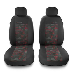 Coprisedili anteriori compatibili con Audi A8 D2, D3, D4, D5 (1994-2019) - fodere sedili universali - set coprisedili auto - 2UNE-RD