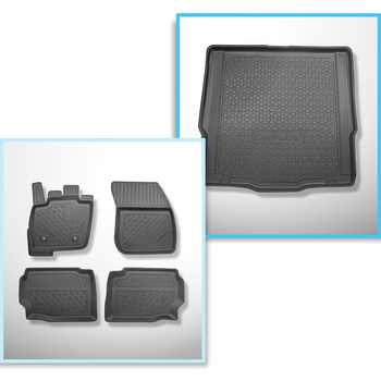 Completo di tappetini e tappetino per bagagliaio TPE per: Ford Mondeo V 01.2015-