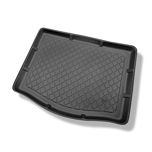 Vasca baule compatibile con Ford Focus III Hatchback (03.2011-08.2018) - con ruota di scorta o kit di riparazione - tappetino per bagagliaio - tappeto bagagliaio per auto