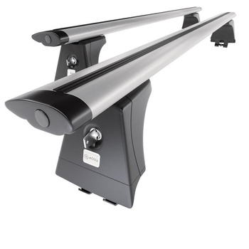 Barre portatutto in alluminio compatibili con Ford Focus mk II Berlina (2005-2007) - con punti di fissaggio di serie - portapacchi auto colore argento - portabagagli barre da tetto