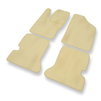 Premium tappetini auto in velluto compatibili con Fiat Seicento (1998-2010) - tappeti auto beige