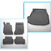 Completo di tappetini e tappetino per bagagliaio TPE PREMIUM per: Mercedes-Benz Classe C W204 04.2007-02.2014 (Berlina) - sedili posteriori non pieghevoli