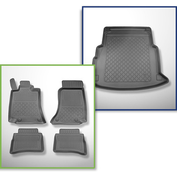 Completo di tappetini e tappetino per bagagliaio TPE per: Mercedes-Benz Classe E