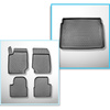Completo di tappetini e tappetino per bagagliaio TPE per: Citroen C4 III 12.2020-2024 (Hatchback) - bagagliaio superiore; pavimento mobile nella posizione più alta; non per la versione elettrica e ibrida