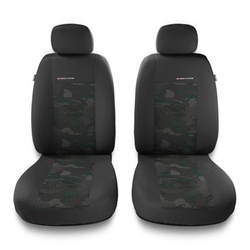 Coprisedili anteriori compatibili con Opel Zafira A, B, C (1999-2019) - fodere sedili universali - set coprisedili auto - 2UNE-GR