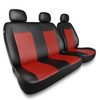 Coprisedili compatibili con Peugeot Partner I, II (1996-2019) - fodere sedili universali - set coprisedili auto - BC-RD