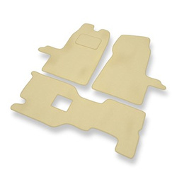 Premium tappetini auto in velluto compatibili con Ford Transit VI (2000-2006) - tappeti auto beige