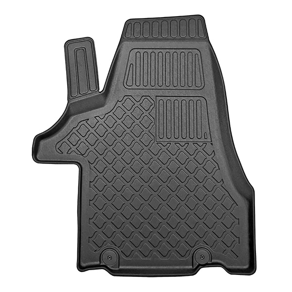 Completo di tappetini e tappetino per bagagliaio TPE per: Volkswagen Caravelle T6, T6.1 06.2015-2024 (Van) - interasse corta; dietro la 3a fila di sedili