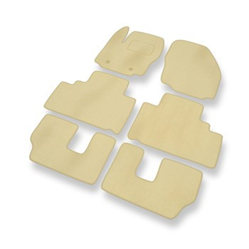 Premium tappetini auto in velluto compatibili con Ford S-Max I (2006-2015) - tappeti auto beige