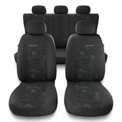 Coprisedili compatibili con Mercedes-Benz Classe C W204, W205, W206 (2006-....) - fodere sedili universali - set coprisedili auto - UNE-GR