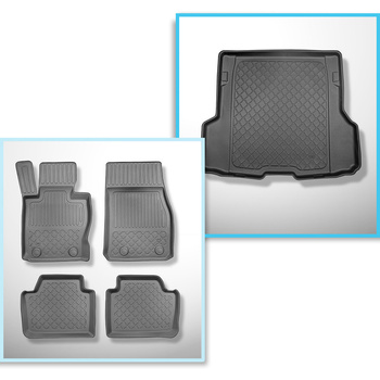 Completo di tappetini e tappetino per bagagliaio TPE per: BMW 4 F36 07.2014-10.2