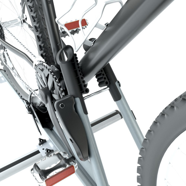 3x Portabici da tetto, Portabiciclette con barra in alluminio e chiusura a chiave - 3xM-17