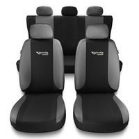 Coprisedili compatibili con Renault Clio II, III, IV (1990-2019) - fodere sedili universali - set coprisedili auto - TG-S