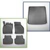 Completo di tappetini e tappetino per bagagliaio TPE per: Volkswagen Golf VIII 11.2020-.... (Variant) - bagagliaio superiore; pavimento mobile nella posizione più alta; non per versione mHEV