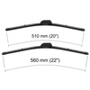 Spazzole tergicristallo anteriori compatibili con Hyundai Santa Fe I SUV (09.1999-12.2005) - tergicristalli auto - lame tergilunotto - spazzole piatte