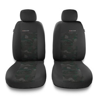 Coprisedili anteriori compatibili con Seat Leon I, II, III (1999-2019) - fodere sedili universali - set coprisedili auto - 2UNE-GR