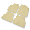 Premium tappetini auto in velluto compatibili con Chevrolet Aveo II T300 (2011-2020) - tappeti auto beige