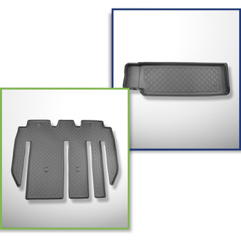 Completo di tappetini e tappetino per bagagliaio TPE per: Tesla Model X 01.2021-