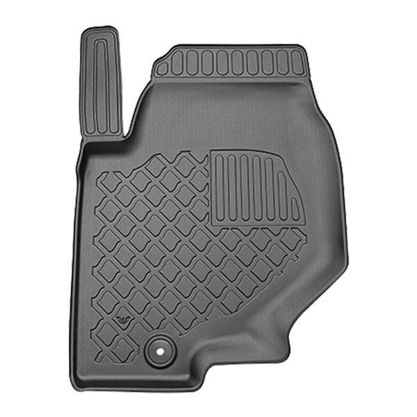 Tappetini Auto in TPE compatibili con Ssangyong Musso II Pick-Up (07.2018-....) - senza la terza fila di sedili - tappeti auto neri