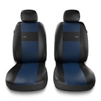 Coprisedili anteriori compatibili con Seat Leon I, II, III (1999-2019) - fodere sedili universali - set coprisedili auto - 2XL-BL