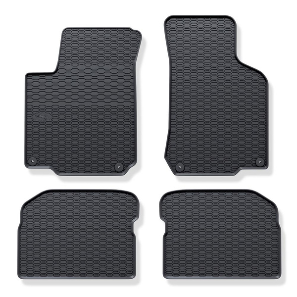 Tappetini auto in gomma compatibili con Volkswagen New Beetle Hatchback, Cabriolet (1998-2010) - tappeti gomma - nero - 4 pz.