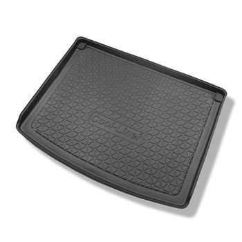 Vasca baule compatibile con Volkswagen Caddy Life Mixt, Comfortline Mixt, Trendline Mixt Station Wagon (2004-10.2020) - 5 posti; insonorizzazione sulle pareti del portabagagli; con grata preinstallata dietro la 2a fila di sedili - tappetino per bagagliaio