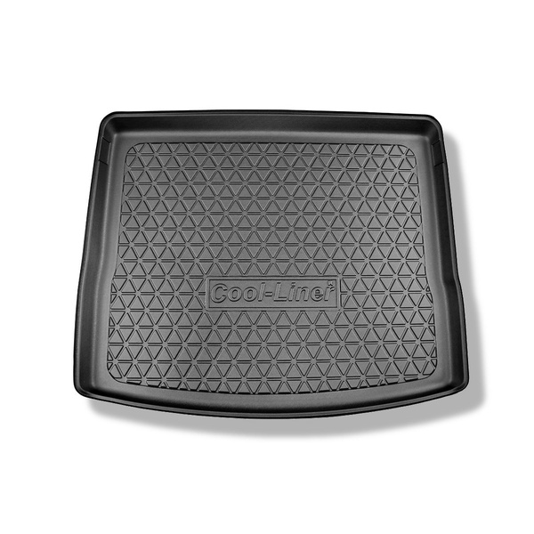 Vasca baule compatibile con Skoda Karoq SUV (11.2017-....) - vano superiore; con ruota di scorta piena; piano di carico regolabile in posizione più alta - tappetino per bagagliaio - tappeto bagagliaio per auto