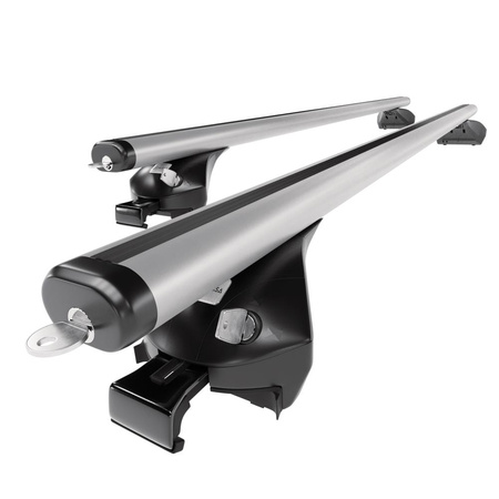 Barre portatutto in alluminio compatibili con Renault Clio mk IV Sporter (2013-2019) - corrimano - portapacchi auto colore argento - portabagagli barre da tetto