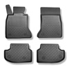 Tappetini Auto in TPE compatibili con BMW 5 F10 Berlina (2013-01.2017) - senza X-drive; distanza guide sedili anteriori (parte posteriore) 365 mm - tappeti auto neri