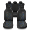 Coprisedili compatibili con BMW X1 I, II (2009-2022) - fodere sedili universali - set coprisedili auto - UNE-BL