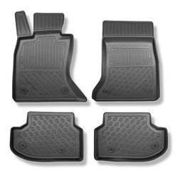 Tappetini Auto in TPE compatibili con BMW 5 F10 Berlina (2013-01.2017) - X-drive; distanza guide sedili anteriori (parte posteriore) 365 mm - tappeti auto neri