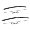 Spazzole tergicristallo anteriori compatibili con Honda Civic V, VI Aerodeck, Coupé, Hatchback, Liftback, Berlina (10.1991-02.2001) - tergicristalli auto - lame tergilunotto - spazzole piatte