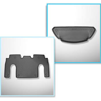 Completo di tappetini e tappetino per bagagliaio TPE per: Tesla Model X 10.2016-