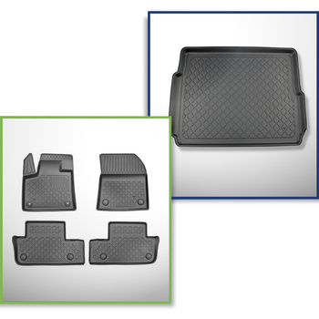 Completo di tappetini e tappetino per bagagliaio TPE per: Peugeot 3008 II Hybrid
