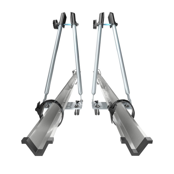 2x Portabici da tetto, Portabiciclette con barra in alluminio e chiusura a chiave - 2xM-42