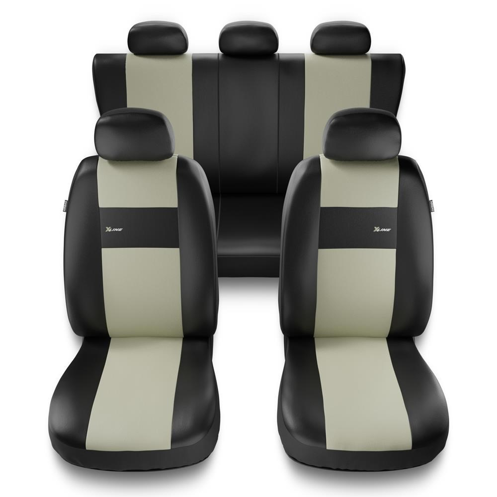 Coprisedili compatibili con Nissan Qashqai I, II (2007-2019) - fodere  sedili universali - set coprisedili auto - XL-BE beige
