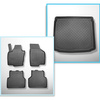 Completo di tappetini e tappetino per bagagliaio TPE per: Volkswagen Tiguan I 07.2007-04.2016 (SUV) - portabagagli inferiore; con kit di riparazione