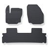 Tappetini auto in gomma compatibili con Ford S-Max I Monovolume (2006-2015) - tappeti gomma  - nero - 3 pz.