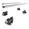 Barre portatutto in alluminio compatibili con Volkswagen Transporter T6 Van (2015-2021) - corrimano - portapacchi auto colore argento - portabagagli barre da tetto