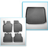 Completo di tappetini e tappetino per bagagliaio TPE PREMIUM per: Volkswagen Tiguan I SUV (07.2007-04.2016) - portabagagli inferiore; con kit di riparazione