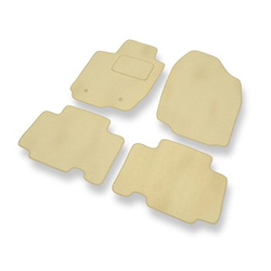 Premium tappetini auto in velluto compatibili con Toyota RAV4 III SUV (2005-2012) - tappeti auto beige