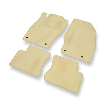 Premium tappetini auto in velluto compatibili con Opel Corsa D (2006-2014) - tappeti auto beige