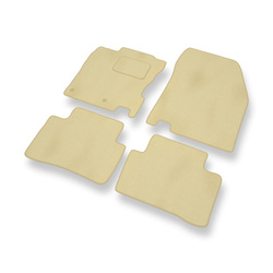 Premium tappetini auto in velluto compatibili con Nissan Qashqai II (2013-2021) - tappeti auto beige