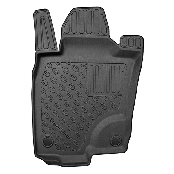 Tappetini Auto in TPE compatibili con Mercedes-Benz Classe X 470 Pick-Up (11.2017-....) - senza estintore da parte del passeggero - tappeti auto neri