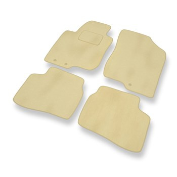 Premium tappetini auto in velluto compatibili con Hyundai i30 I (2007-2011) - tappeti auto beige