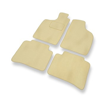 Premium tappetini auto in velluto compatibili con Nissan Navara D22 (1997-2005) - tappeti auto beige