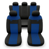 Coprisedili compatibili con Alfa Romeo 166 I, II, III (1998-2007) - fodere sedili universali - set coprisedili auto - RSL-BL