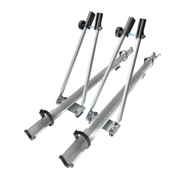 2x Portabici da tetto, Portabiciclette con barra in alluminio e chiusura a chiave - 2xM-42