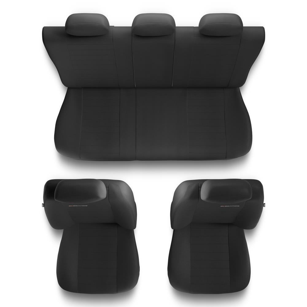 Coprisedili compatibili con Audi A1 I, II (2010-2019) - fodere sedili  universali - set coprisedili auto - UNE-4 Motivo 4 (grigio)